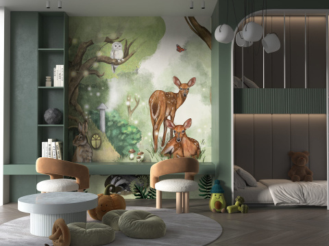 Cappi wall wallpaper from Wallcraft Art. 800 31 2301 forest children's