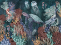 Korallenwandtapete von Wallcraft Art. 750 32 2301 dunkelgrau