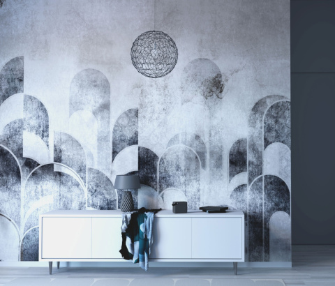 Blau wall wallpaper from Wallcraft Art. 320 31 2101 graphite