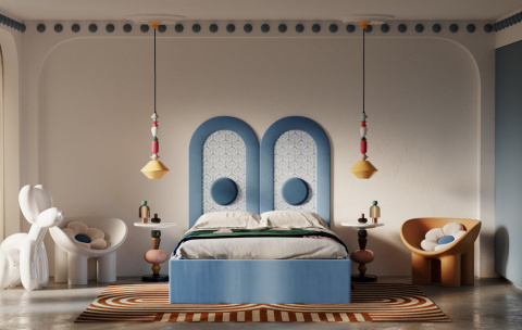 Padma upholstered bed interior