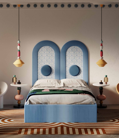 Padma upholstered bed interior