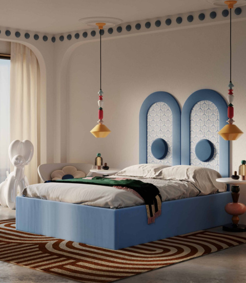 Padma upholstered bed interior