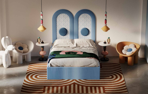 Padma upholstered bed interior