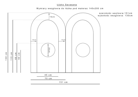 Padma upholstered bed, dimensions