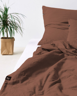Bettwäsche aus reiner Baumwolle – Rostbraun