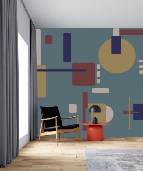 Wallpaper LE CORBUSIER NO.2 by Katarzyna Jasyk interior