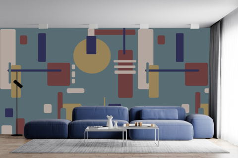 Wallpaper LE CORBUSIER NO.2 by Katarzyna Jasyk interior