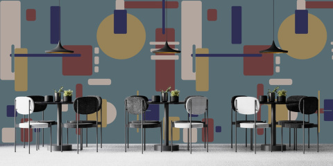 Wallpaper LE CORBUSIER NO.2 by Katarzyna Jasyk interior