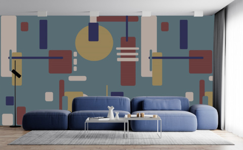 Wallpaper LE CORBUSIER NO.2 by Katarzyna Jasyk interior