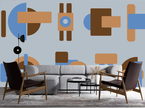 Wallpaper LE CORBUSIER NO.5 by Katarzyna Jasyk interior