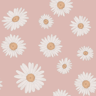 Tuscan Daisies Cappuccino interior wallpaper