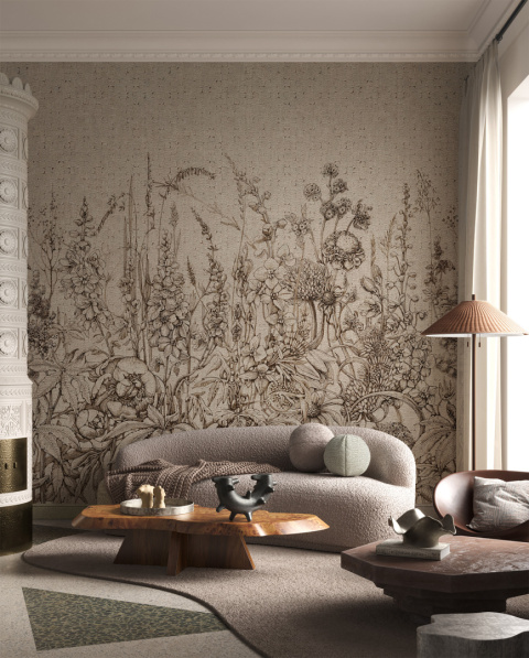 Daisy Art wall wallpaper 35 0302 02 interior