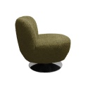 Rolf green swivel armchair