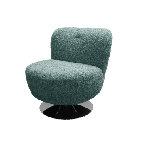 Rolf blue swivel armchair