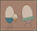 ARTWORK ON CANVAS - MR. AND MRS. EGG ARE PARENTS
