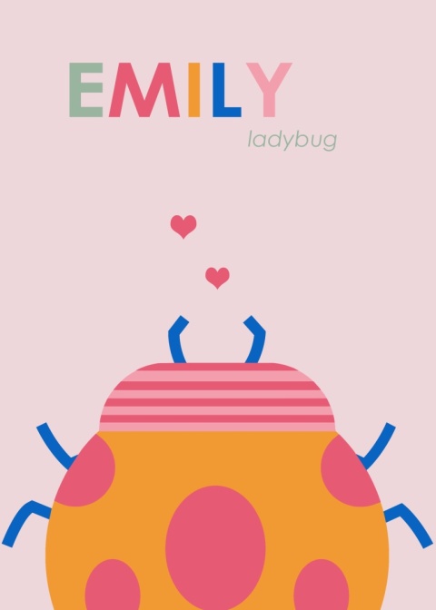 Your name Ladybug graphic