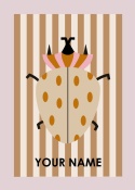 Personalisierte Käfer-Braungrafik mit Ihrem Namen