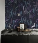 Calm Heron Purple wallpaper by Wallcolors