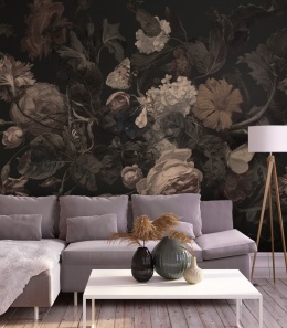 Dragonfly Garden Black  wallpaper by Wallcolors