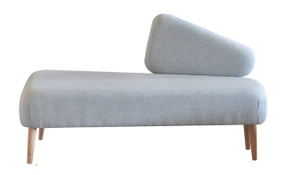 SHETLAND upholstered bench with backrest