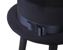 Stołek tapicerowany Hat czarny