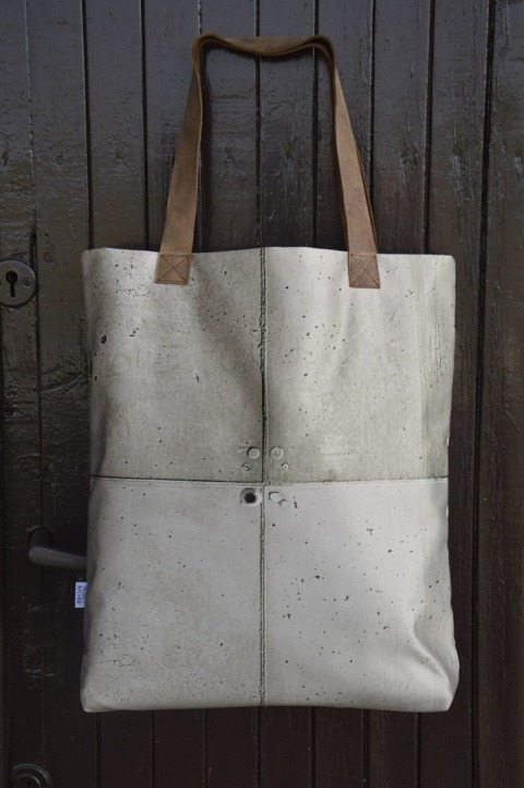 Bag Mr.m Concrete / ears natural leather