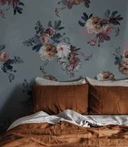 Blush Garden Blue wallpaper by Wallcolors