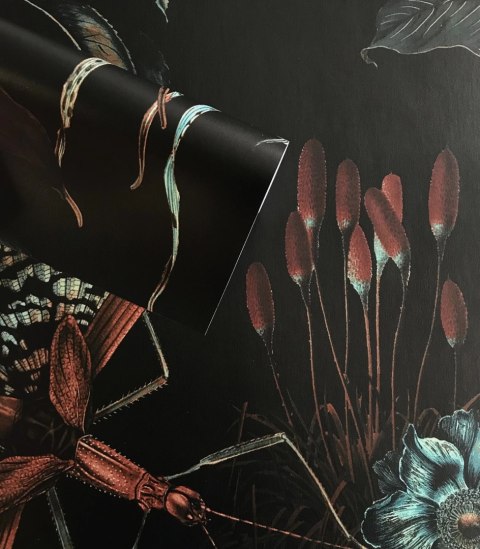 Botanic Black wallpaper by Wallcolors