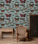 Butterflies Turquoise Tapete von Wallcolors