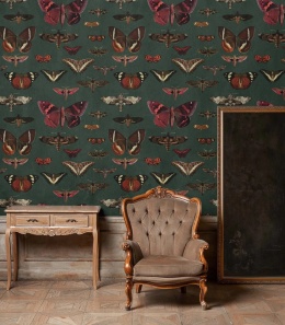 Butterflies Vert wallpaper by Wallcolors