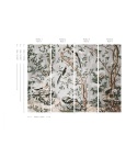 Gray Chinoiserie wallpaper by Wallcolors