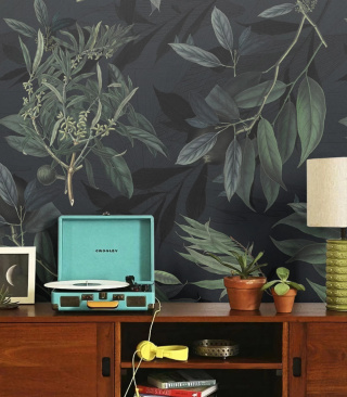 Olive Branch Green wallpaper by Wallcolors