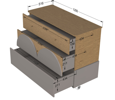 Bloom chest of drawers