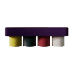 LE CORBUSIER COLORS upholstered bench