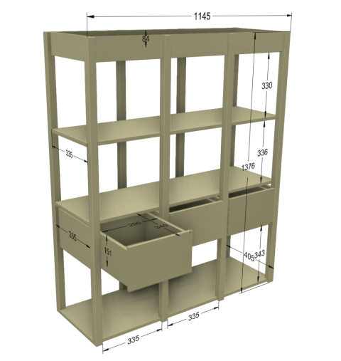 Tweens Eukalyptus bookcase