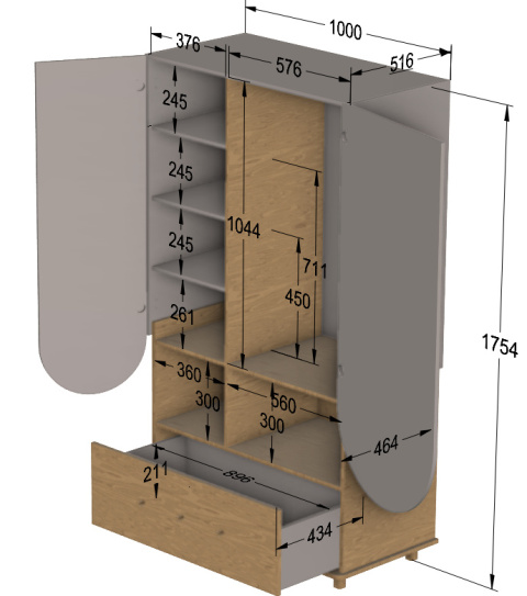 Smaller bloom wardrobe