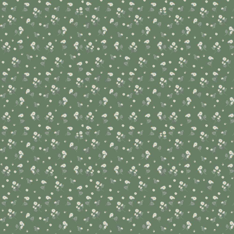 Camomille Green Wallpaper