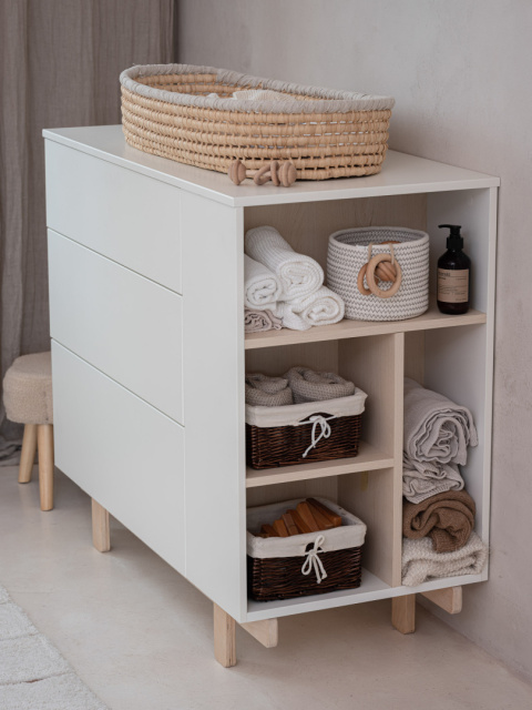 BASIC chest of drawers white