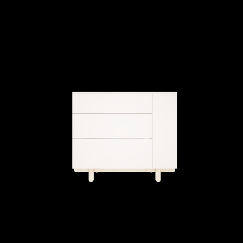 BASIC chest of drawers white