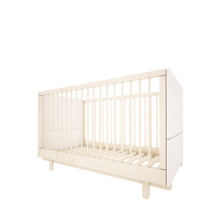 BASIC cot 70 x 140 cm with sofa option white