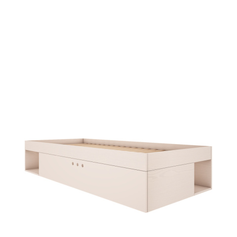 RIVER Bett 90x200 mit Schublade sandbeige