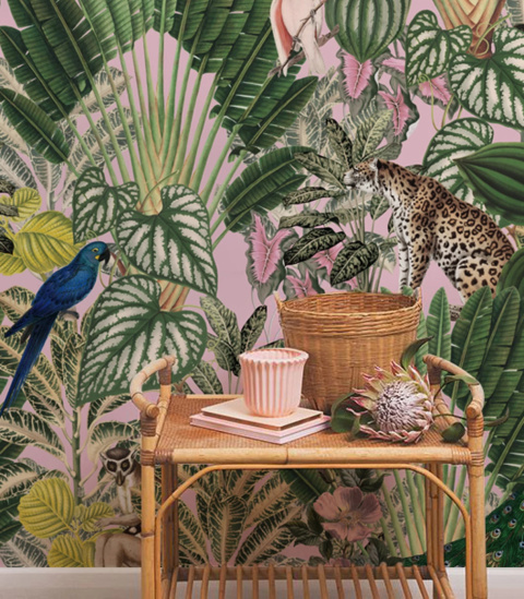 Pink Jungle wallpaper by Wallcolors