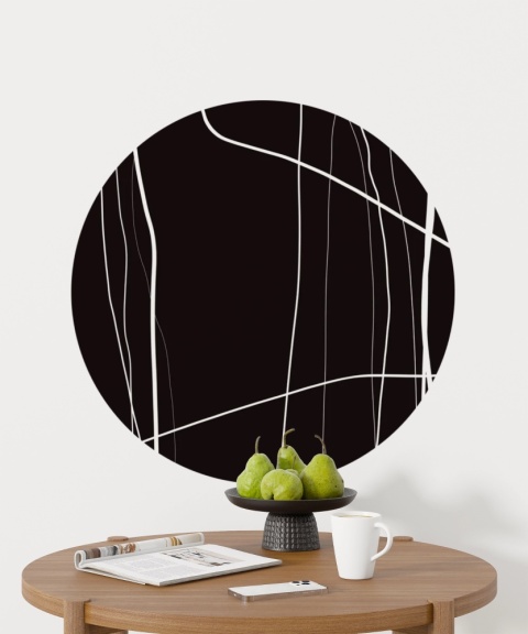 Dekoracja ścienna - Mural DOTS - Black forest