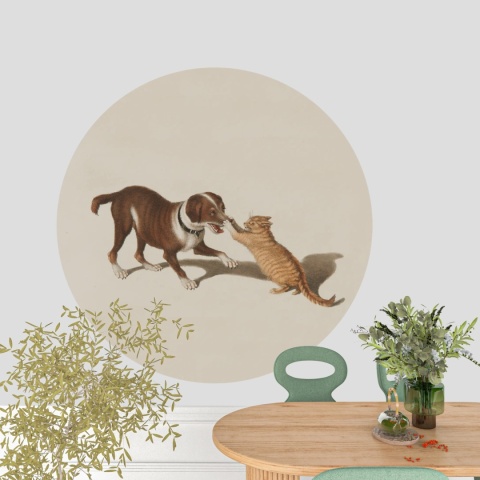 Dekoracja ścienna - Mural DOTS -Koci pstryczek