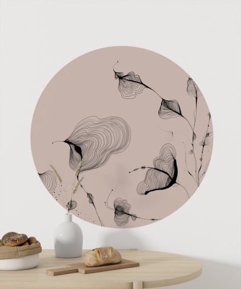 Dekoracja ścienna - Mural DOTS - Organic Flowers