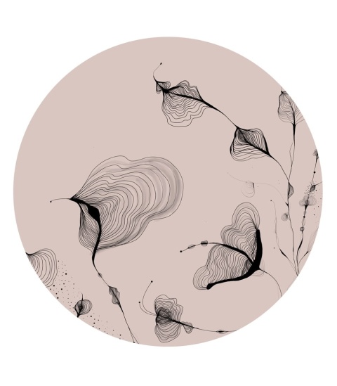 Dekoracja ścienna - Mural DOTS - Organic Flowers