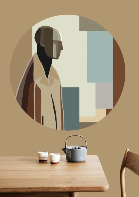 Dekoracja ścienna - mural DOTS Bauhaus Man