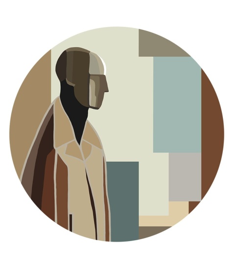 Dekoracja ścienna - mural DOTS Bauhaus Man