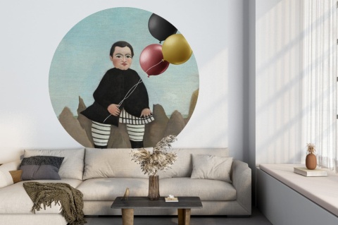 Dekoracja ścienna - mural DOTS Chłopiec z balonami