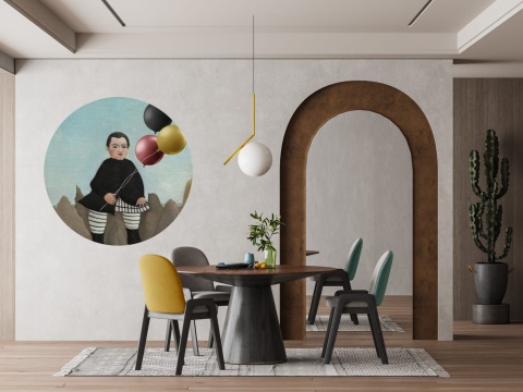 Dekoracja ścienna - mural DOTS Chłopiec z balonami